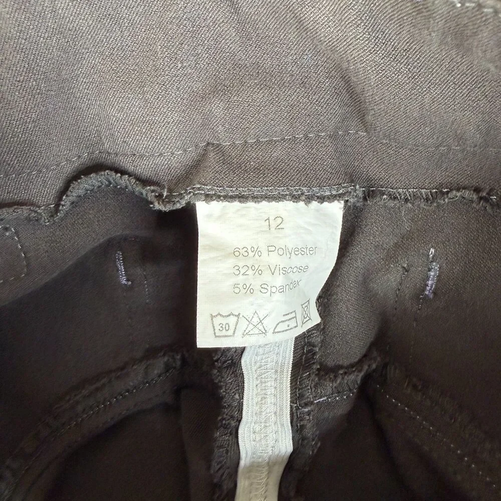 PIPER by SmartPak Riding Breeches Pants Girls 14 Gray Purple Knee Patch Stretch